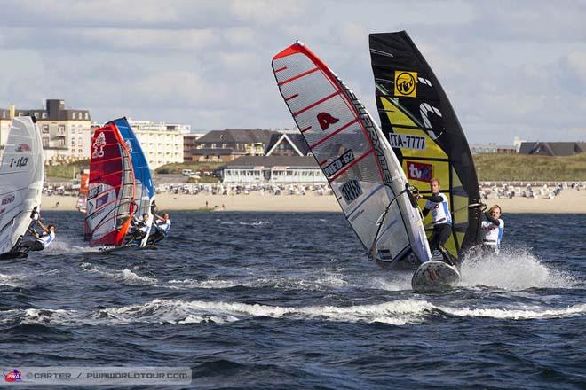 Casper Bouman gybes - 2013 PWA Sylt World Cup ©  John Carter / PWA http://www.pwaworldtour.com